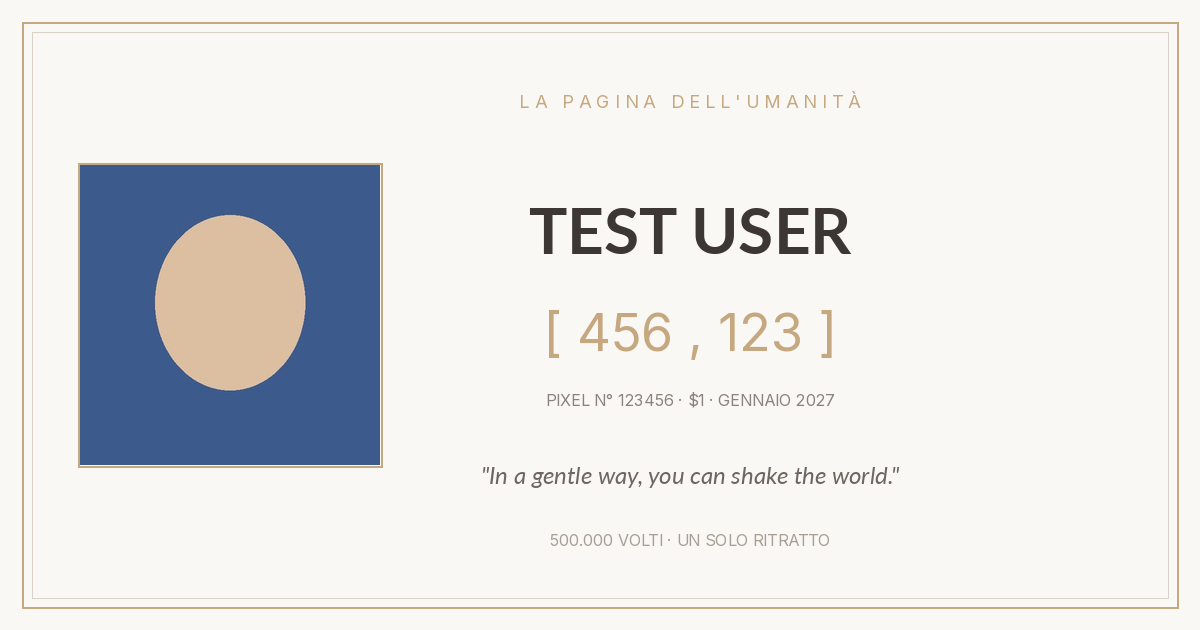 Certificato pixel [456, 123]